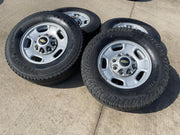 17" Chevy Silverado GMC Sierra 2500 OEM 8095 wheels rims FIRESTONE TRANSFORCE AT Texas Truck Tire