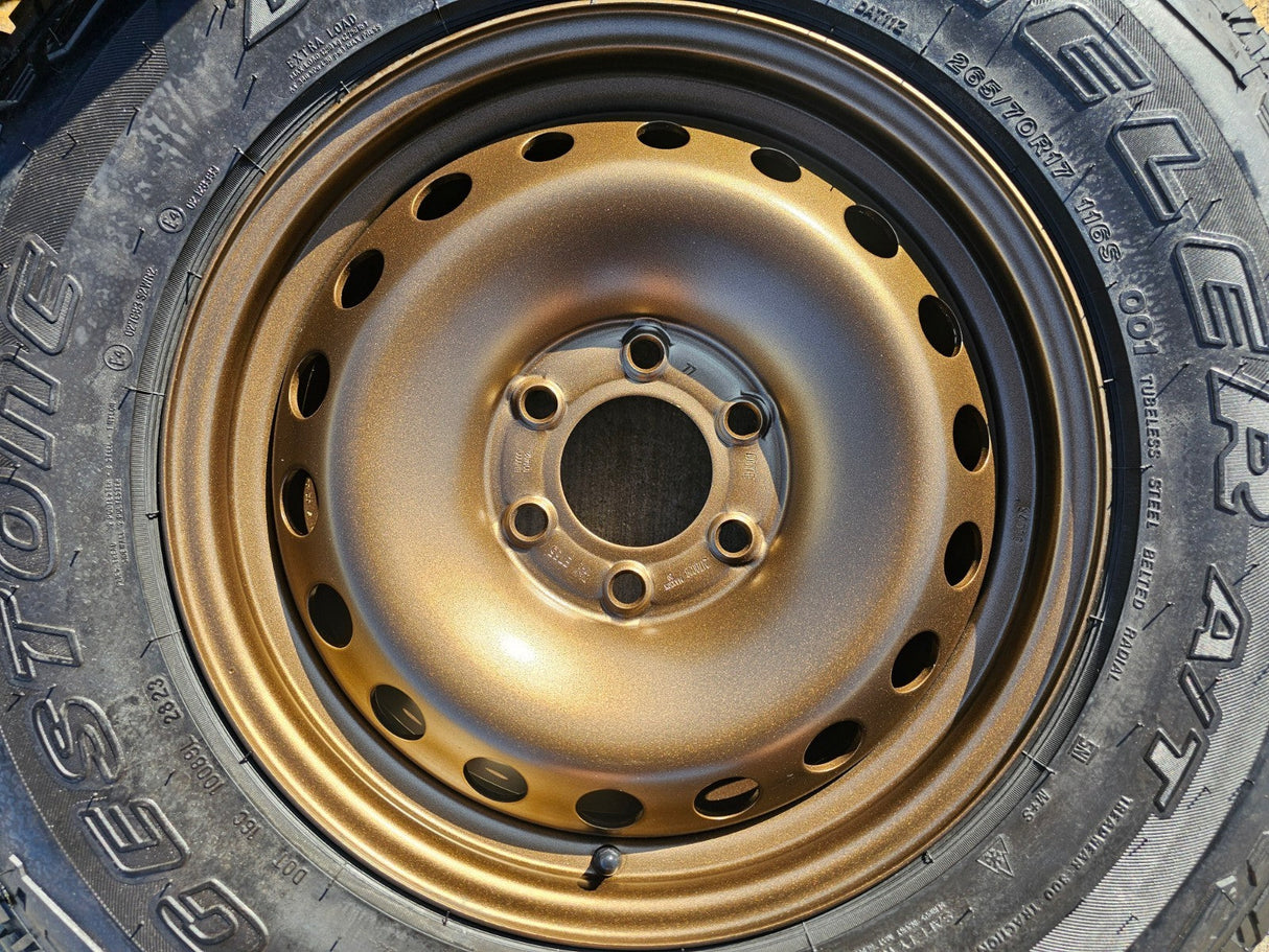 17" INEOS Grenadier OEM steel wheels rims BRONZE 2024 2025 2026 2027 NEW Texas Truck Tire