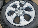 20" Dodge Ram 1500 OEM Laramie CHROME 2679 wheels rims tires 2023 2024 2025 NEW Texas Truck Tire