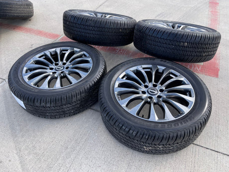 22" Infiniti QX80 QX56 Nissan Titan OEM wheels rims 62799 73770 tires Texas Truck Tire