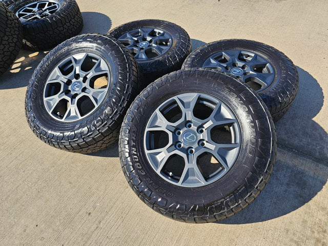 18" Lexus GX550 OEM wheels rims Toyota Land Cruiser Tundra Sequoia TOYO A/T3 Texas Truck Tire