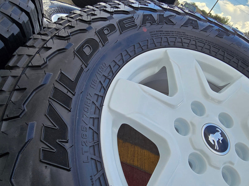 (5) 17" Ford Bronco wheels rims 95292 10383 SASQUATCH Ranger 2024 2025 2026 NEW Texas Truck Tire