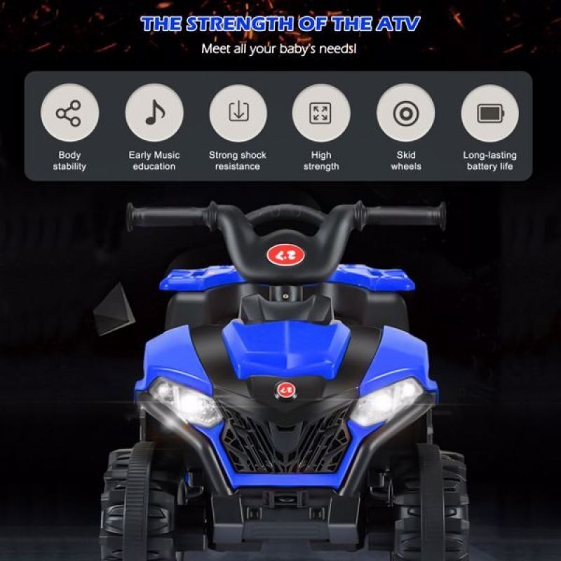 Electric Kids ATV with 6V Battery, Forward/Reverse Switch - Perfect for Beach Adventures!