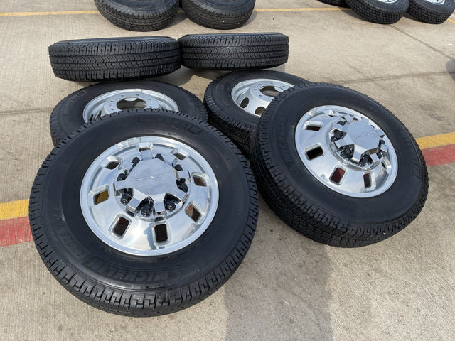 18" GMC Sierra 3500 DENALI Dually rims wheels OEM 8x210 2025 2026 MICHELIN Texas Truck Tire