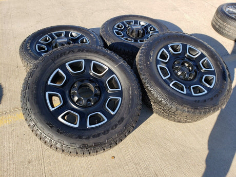 20" Ford F-250 F-350 OEM Lariat Platinum wheels rims 10486 A/T tires NEW Texas Truck Tire