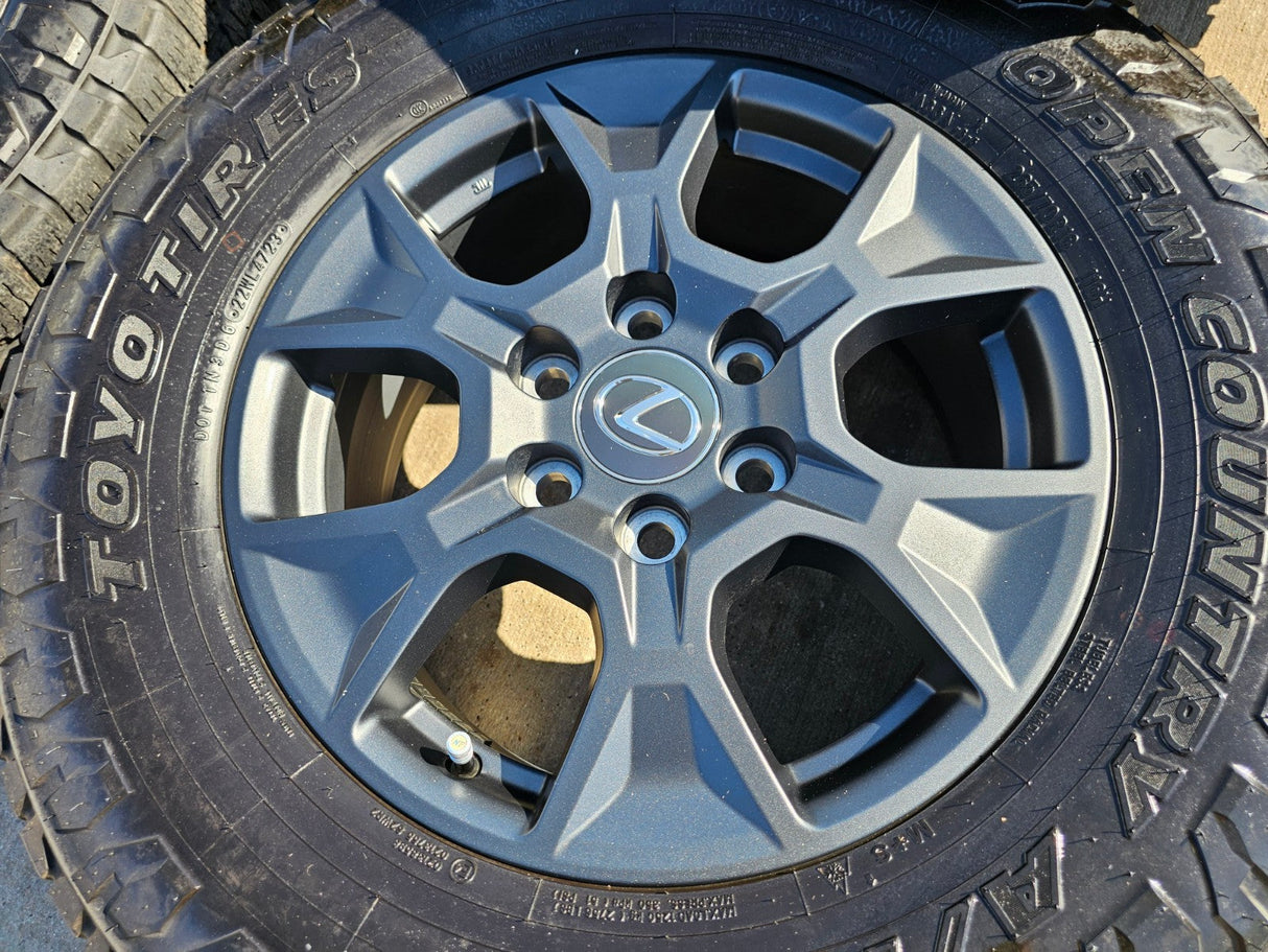 18" Lexus GX550 OEM wheels rims Toyota Land Cruiser Tundra Sequoia TOYO A/T3 Texas Truck Tire