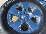 18" Ram 1500 OEM CHROME 2669 wheels rims 2021 2022 2023 2024 2025 2026 GOODYEAR Texas Truck Tire