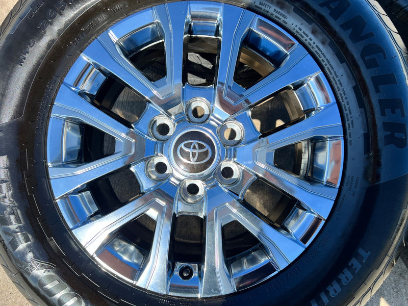 18" Toyota Tacoma LIMITED OEM chrome wheels rims 4260 4Runner 2024 2025 2026 Texas Truck Tire