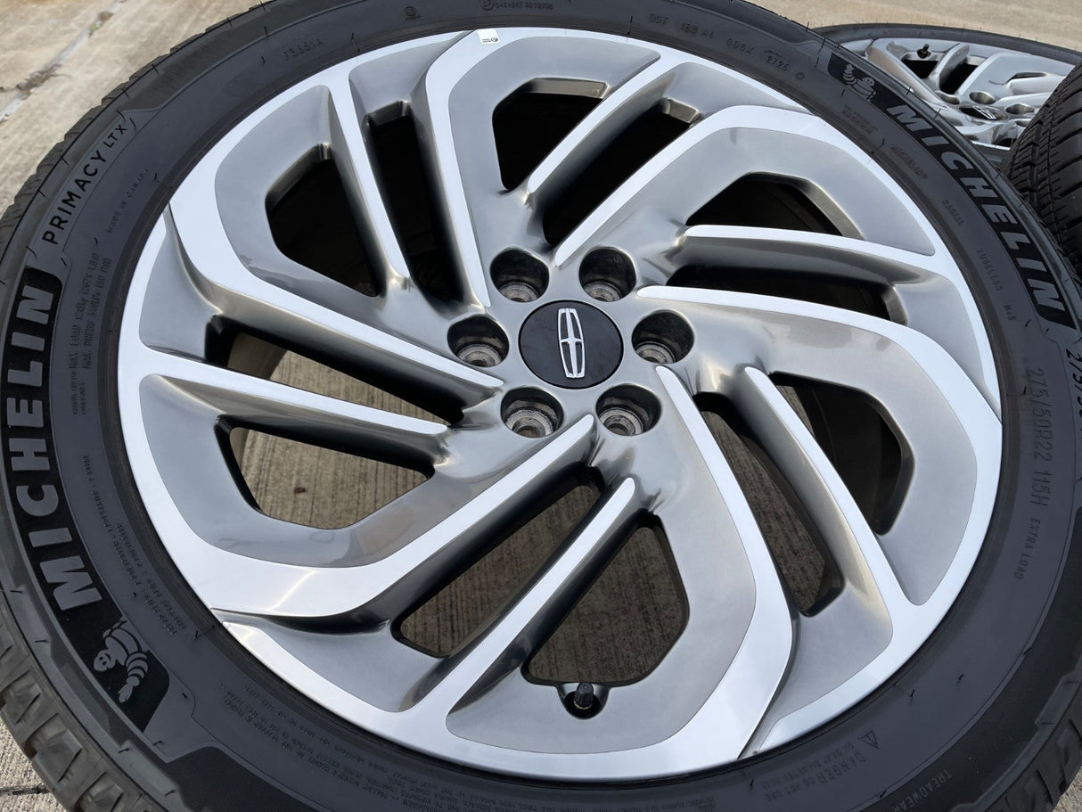 22" Lincoln Navigator OEM 94225 rims wheels BLACK LABEL 2025 2026 MICHELIN Texas Truck Tire