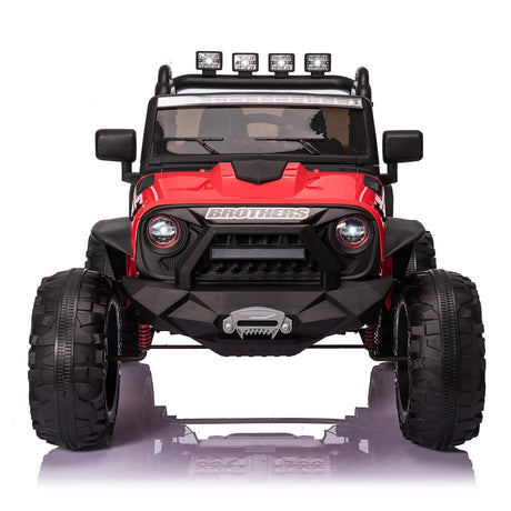 2-Seater 24V Electric Ride-On Truck with MP3 Player and LED Lights for Kids, Remote Control Included
