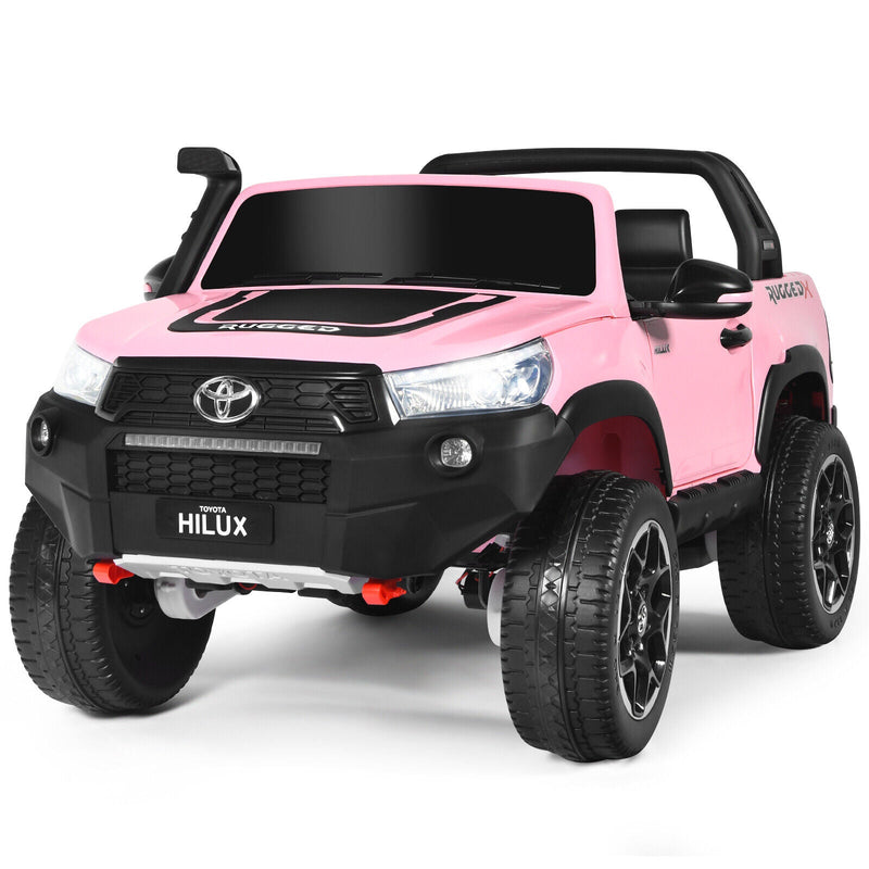 2-Seater 4WD Toyota Hilux Ride On Truck Car with Remote Control - Pink