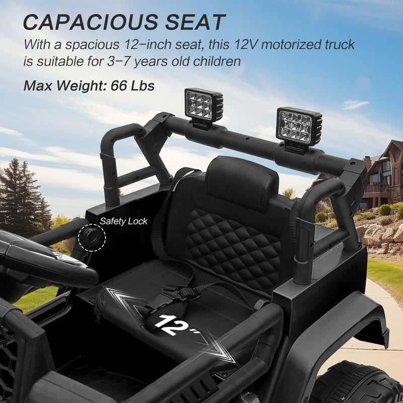 12V Battery-Powered Kids Ride-On Off-Road Truck Toy with Parent Remote Control