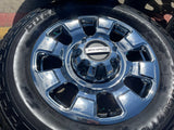 20" Ford F-250 F-350 OEM 10295 25085 10552 chrome Lariat wheels rims tires Texas Truck Tire