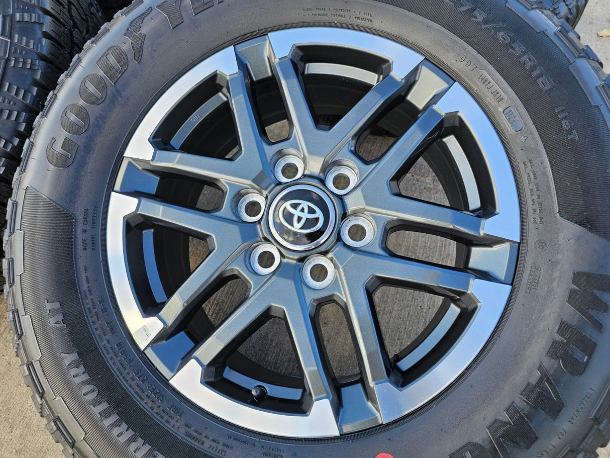 18" Toyota Tacoma 4Runner TRD OEM 10641 wheels rims 2024 2025 2026 NEW GOODYEAR Texas Truck Tire