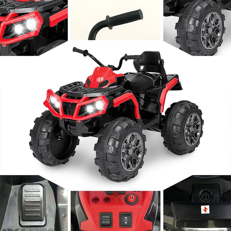Electric ATV Off-Road Quad Car Toy for Kids - 24V with LED Lights and Dual Speed Options