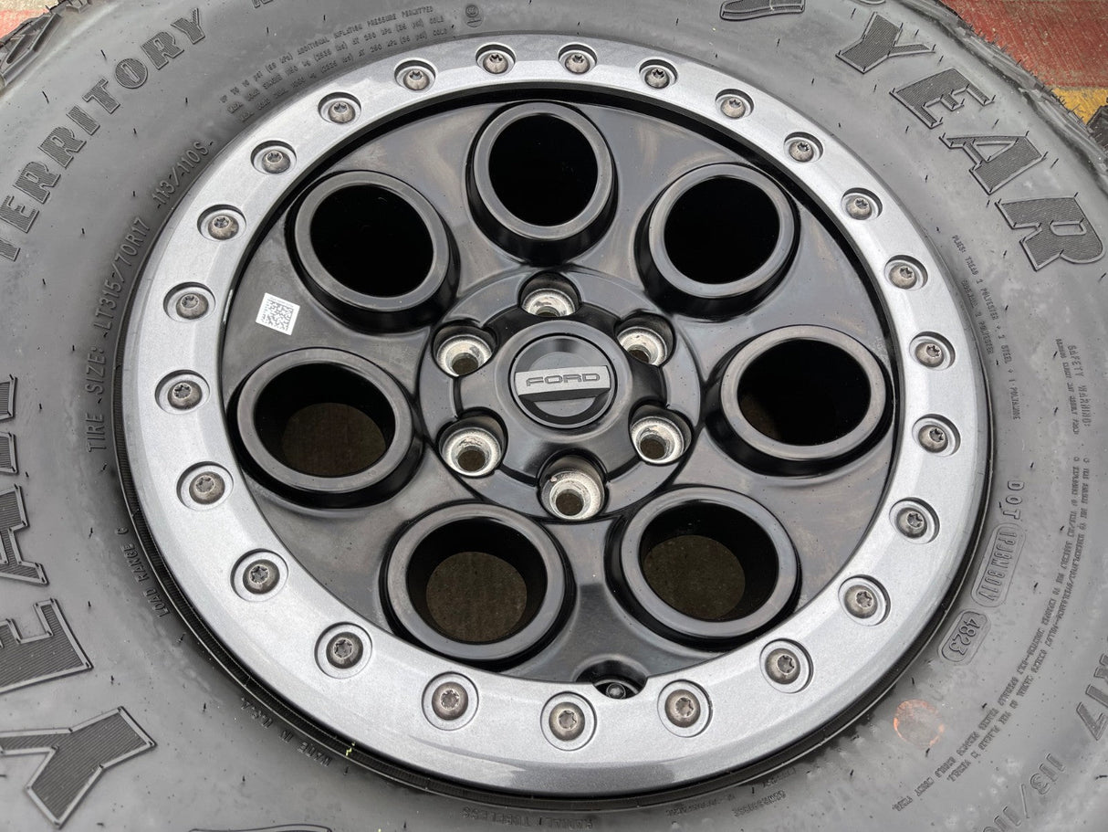 17" Ford F-150 Raptor OEM BEADLOCK 10612 rims wheels 2024 2025 2026 GOODYEAR 35" Texas Truck Tire