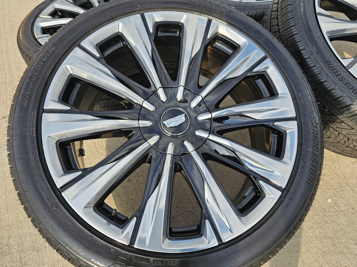 24" Cadillac Escalade PLATINUM OEM wheels rims V 2024 2025 2026 2027 NEW Texas Truck Tire