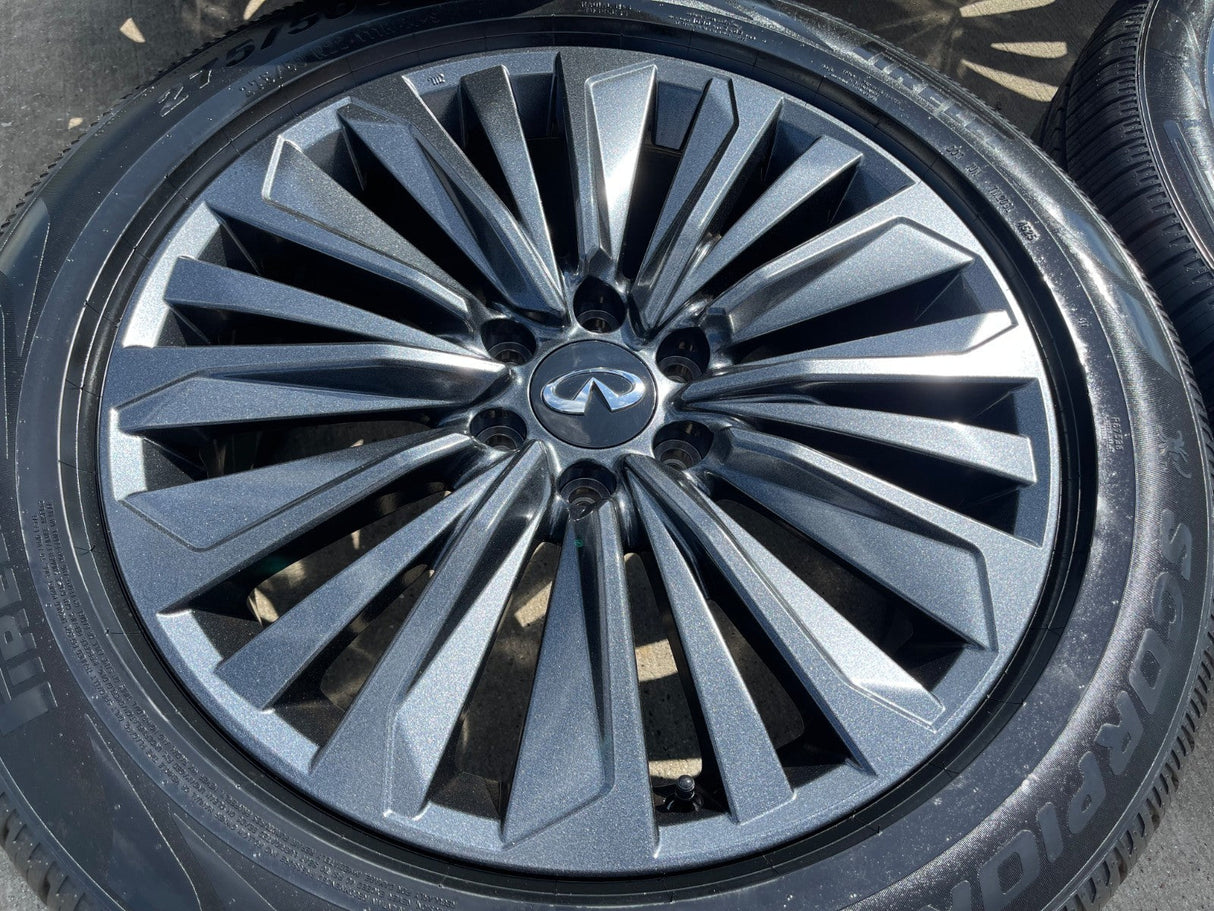22" Infiniti QX80 QX56 Nissan Titan Armada OEM 94236 wheels rims PIRELLI NEW Texas Truck Tire