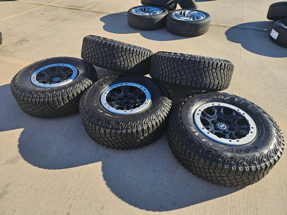 17" Ford Bronco SASQUATCH wheels rims BEADLOCK 10388 Ranger GOODYEAR M/T Texas Truck Tire