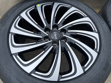 22" Lincoln Navigator OEM 10666 rims wheels BLACK LABEL 2025 2026 KUHMO NEW Texas Truck Tire