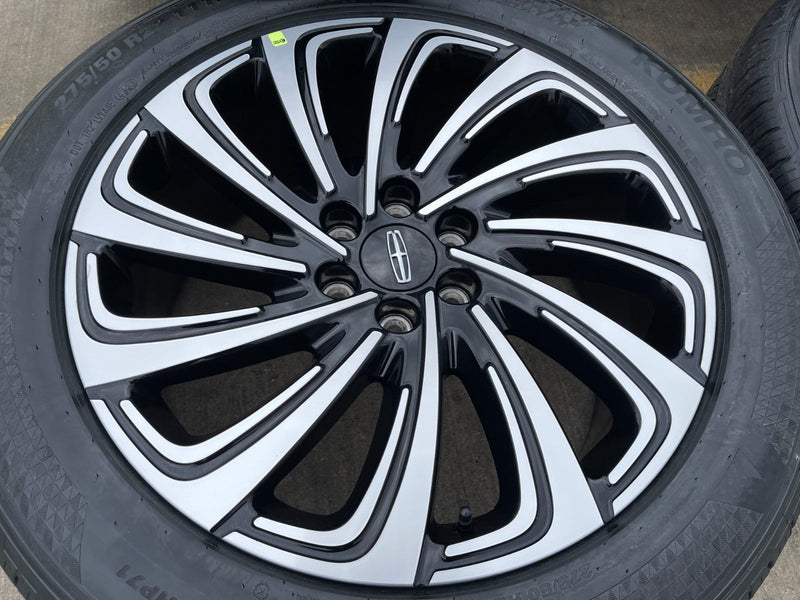 22" Lincoln Navigator OEM 10666 rims wheels BLACK LABEL 2025 2026 KUHMO NEW Texas Truck Tire