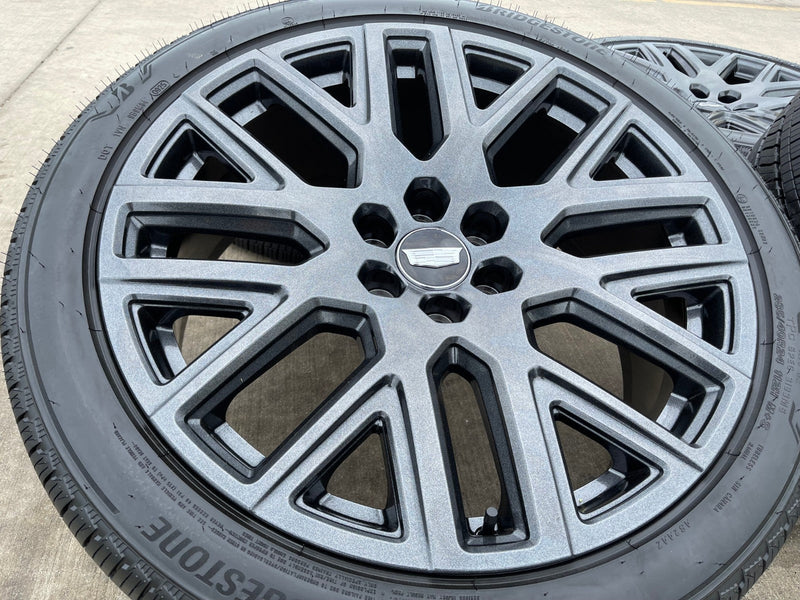 24" Cadillac Escalade Platinum OEM wheels rims tires 2023 2024 2025 2026 NEW Texas Truck Tire