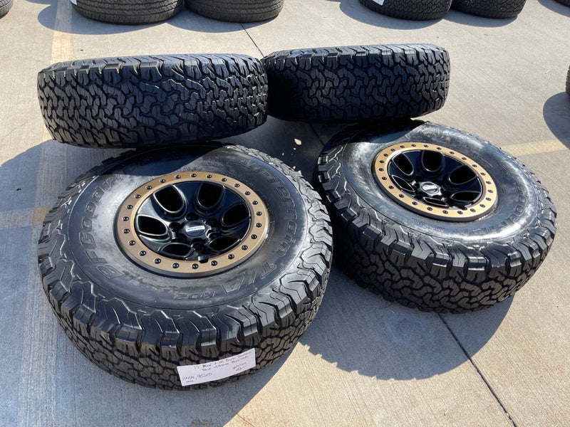 17" Ford F-150 Raptor OEM BEADLOCK rims wheels BRONZE 10459 95210 BFG 37" NEW Texas Truck Tire