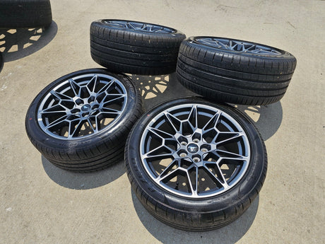 19" Ford Mustang GT Track Pack OEM 10600 10603 wheels rims 2025 2026 TPMS NEW Texas Truck Tire
