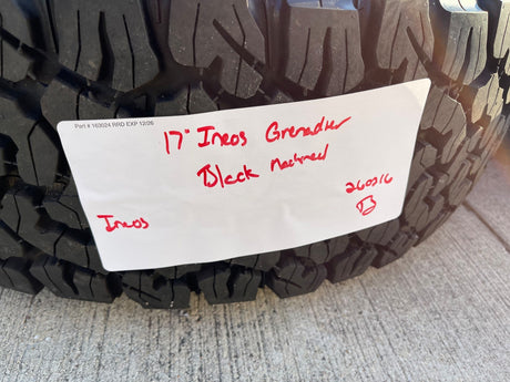 17" INEOS Grenadier OEM black wheels rims 8775 tires 2023 2024 2025 2026 NEW BFG Texas Truck Tire