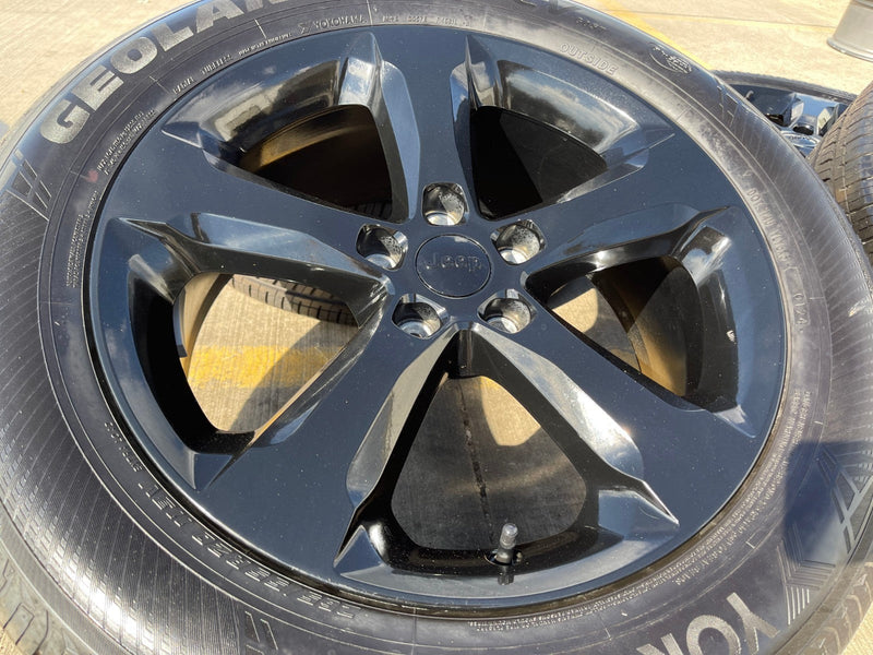 20" Jeep Grand Cherokee L OEM black wheels rims 9287 95199 tires Texas Truck Tire