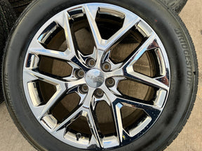 22" GMC Yukon Sierra DENALI OEM 14078 wheels rims CHROME 2023 2024 2025 2026 NEW Texas Truck Tire