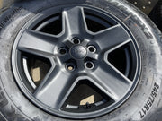 17" Jeep Gladiator BLACK OEM wheels rims 9235 Wrangler 2024 2025 2026 NEW Texas Truck Tire