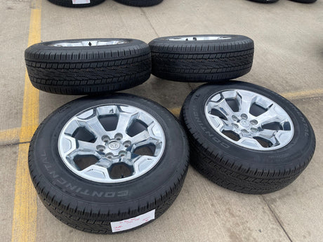 20" Dodge Ram 1500 OEM Laramie CHROME 2680 wheels rims 2022 2023 2024 2025 2026 Texas Truck Tire
