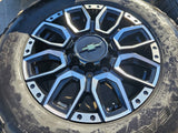 20" Chevy Silverado High Country 2500 3500 OEM Black wheels rims 2023 2024 2025 Texas Truck Tire