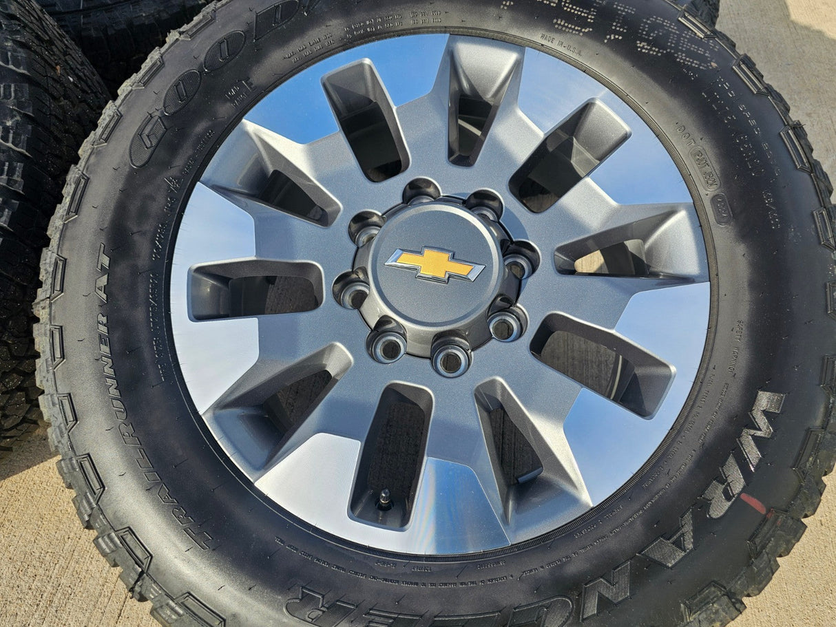 20" Chevy Silverado GMC Sierra AT4 2500 3500 OEM 5960 5947 wheels rims NEW Texas Truck Tire