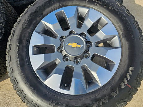 20" Chevy Silverado GMC Sierra AT4 2500 3500 OEM 5960 5947 wheels rims NEW Texas Truck Tire