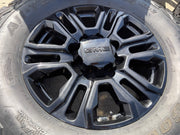 20" GMC Sierra Chevy 2500 OEM 5957 BLACK DIAMOND wheels rims tires BFG 37" Texas Truck Tire