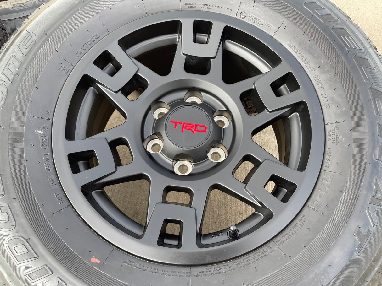 17" Toyota Tacoma 4Runner OEM wheels rims black 75167 TRD FJ DUELER A/T NEW Texas Truck Tire