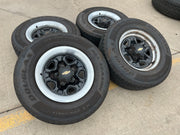 14" Chevy C1500 Blazer Old School Chevy wheels rims GMC tires 5x120 5x4.75 Texas Truck Tire