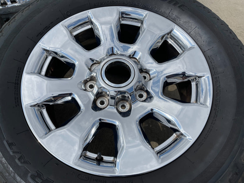 20" Ford F-250 King Ranch Lariat OEM 10100 rims wheels CHROME BRIDGESTONE Texas Truck Tire