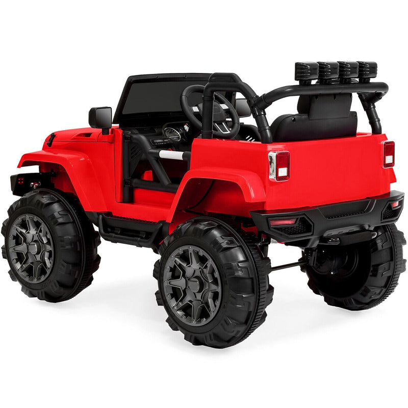 3-Speed Ride-On Truck Toy with Remote Control and LED Lights for Kids, 12V Durable Design
