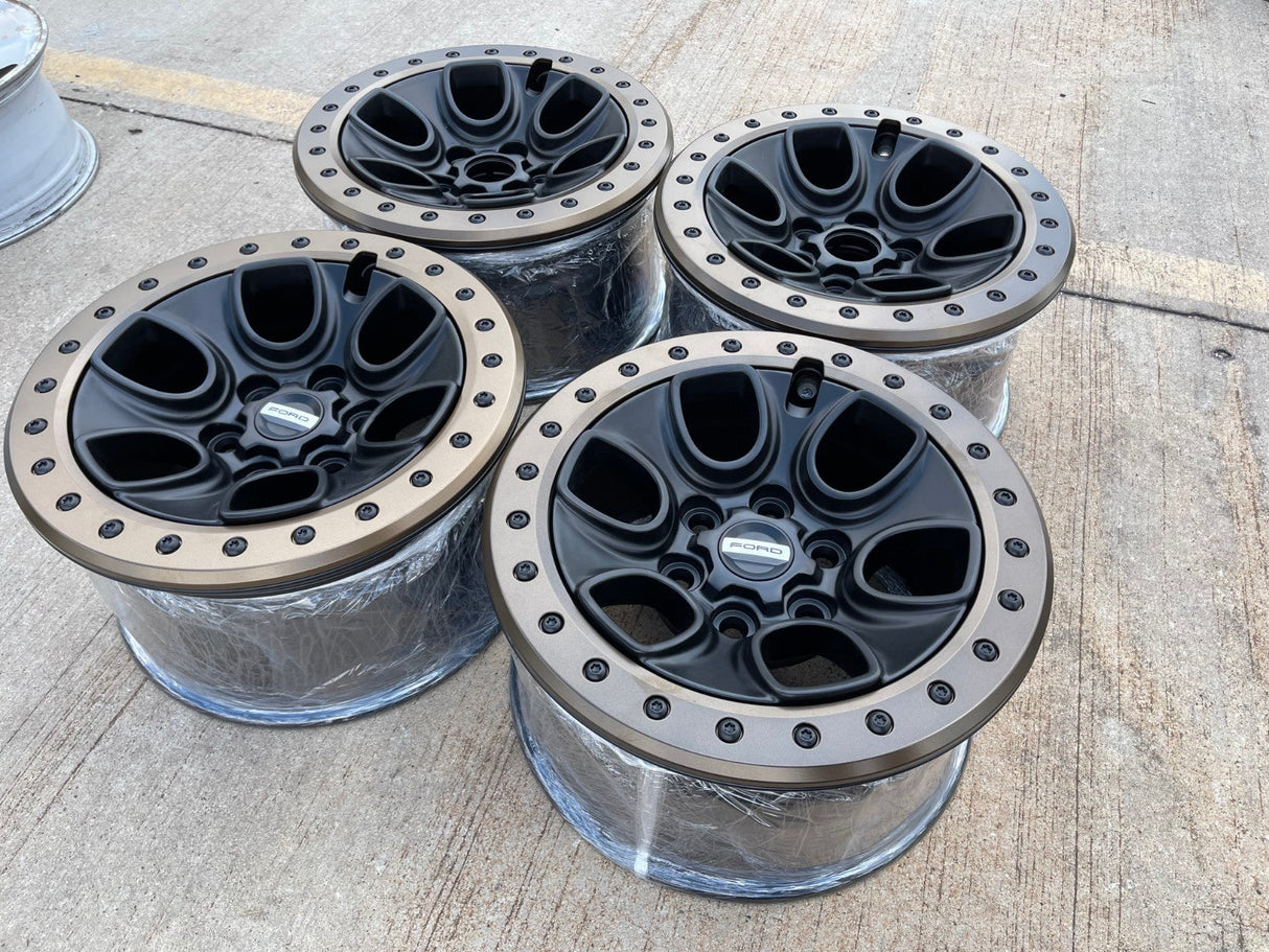 17" Ford F-150 Raptor OEM BEADLOCK rims wheels 10459 95210 BRONZE 2025 2026 NEW Texas Truck Tire