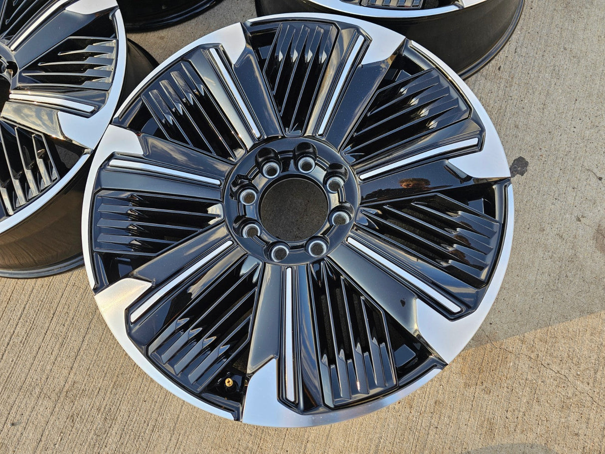 24" Cadillac Escalade IQ EV OEM 8x165 wheels rims Hummer 2500 2024 2025 2026 Texas Truck Tire