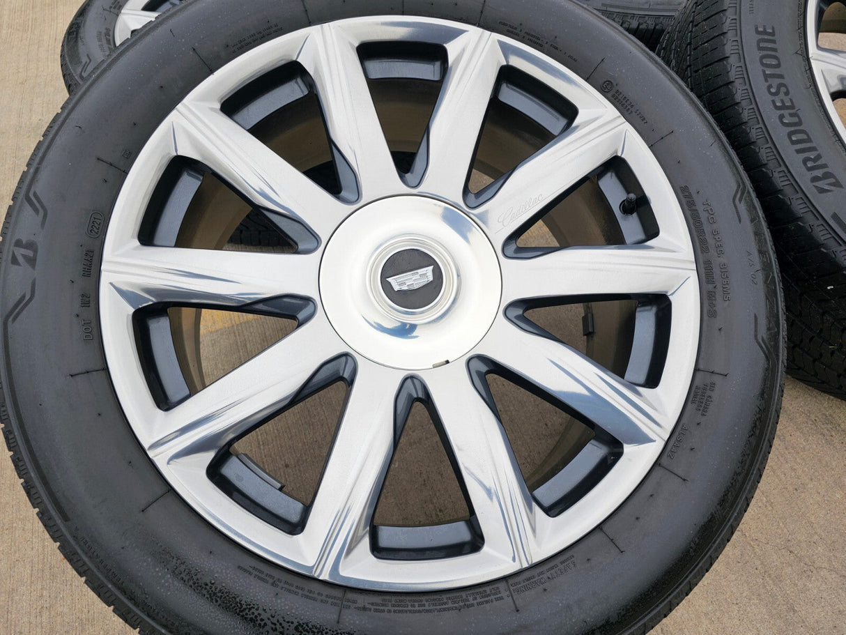 22" Cadillac Escalade Platinum OEM ORIGINAL 95078 wheels rims BRIDGESTONE Texas Truck Tire