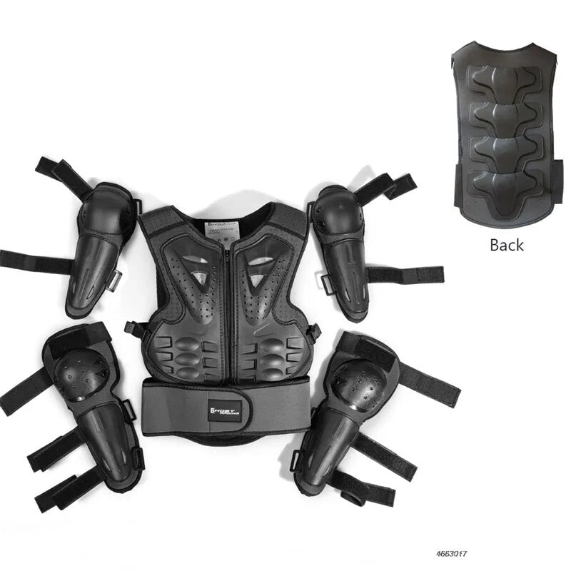 Kids Motocross Body Armor Back Protector Ride-On Horse Toy for Ages 4-15 Years