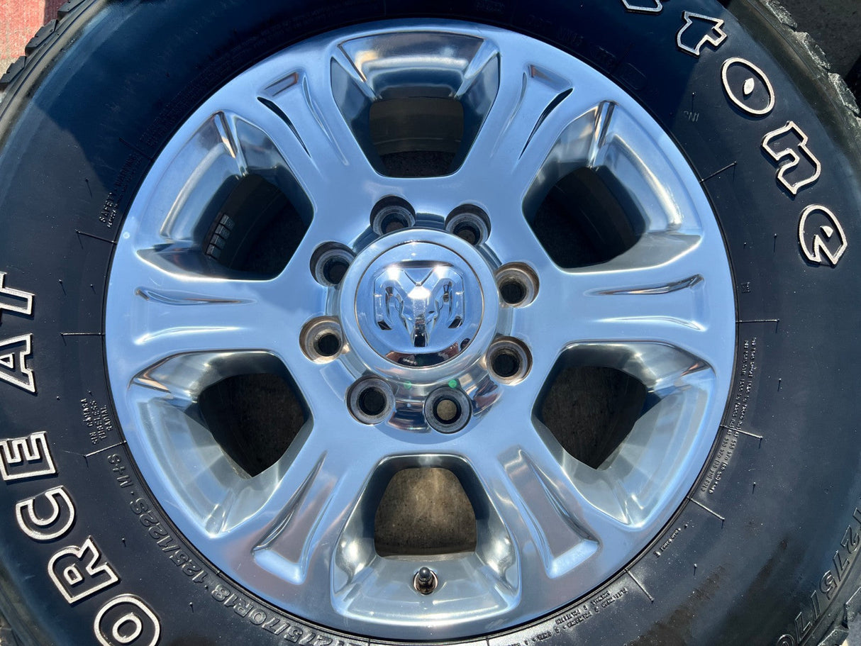 18" Ram 2500 3500 Laramie Power Wagon OEM wheels rims 2692 FIRESTONE A/T Texas Truck Tire