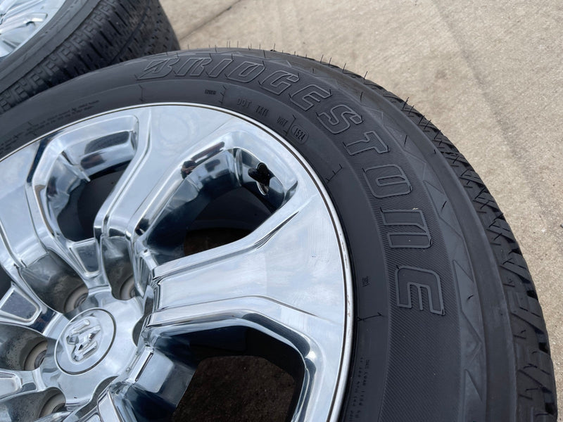 20" Dodge Ram 1500 OEM Laramie CHROME 2679 wheels rims 2022 2023 2024 2025 2026 Texas Truck Tire