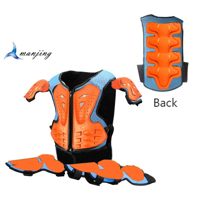 Kids Motocross Body Armor Back Protector Ride-On Horse Toy for Ages 4-15 Years