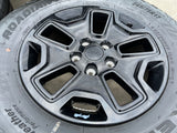 17" Jeep Wrangler Gladiator OEM wheels rims 9118 black tires NEW Texas Truck Tire