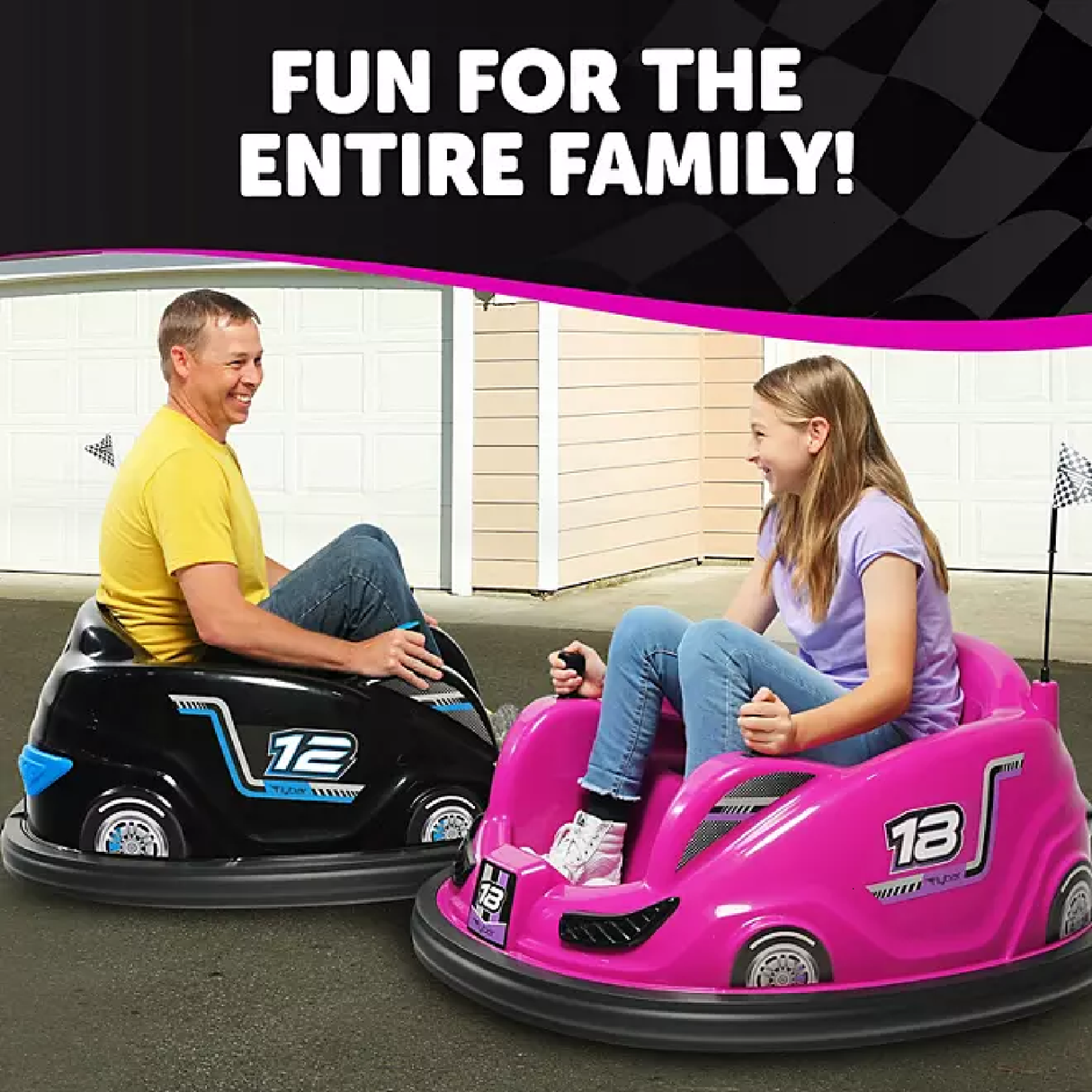 Flybar 12-Volt Battery Operated Electric Bumper Car (Various Shades)